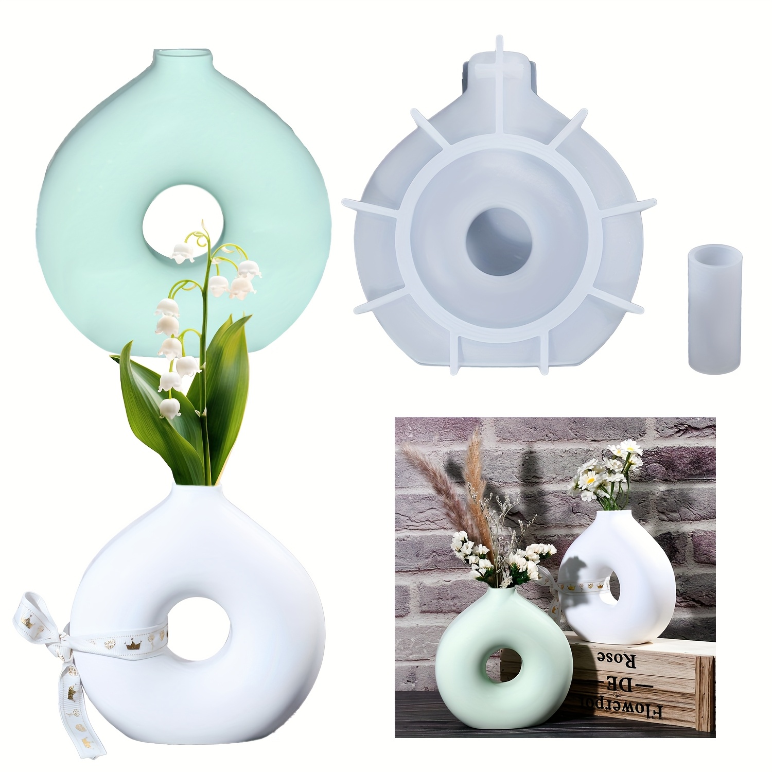 Art Craft Vase - 1 DIY Round Vase Silicone Mould