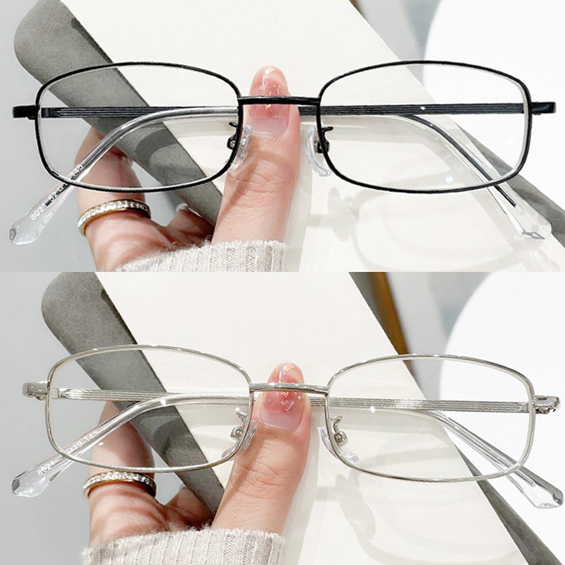 Art Craft Glasses - Harajuku Metal Square Frame Glasses Y2K