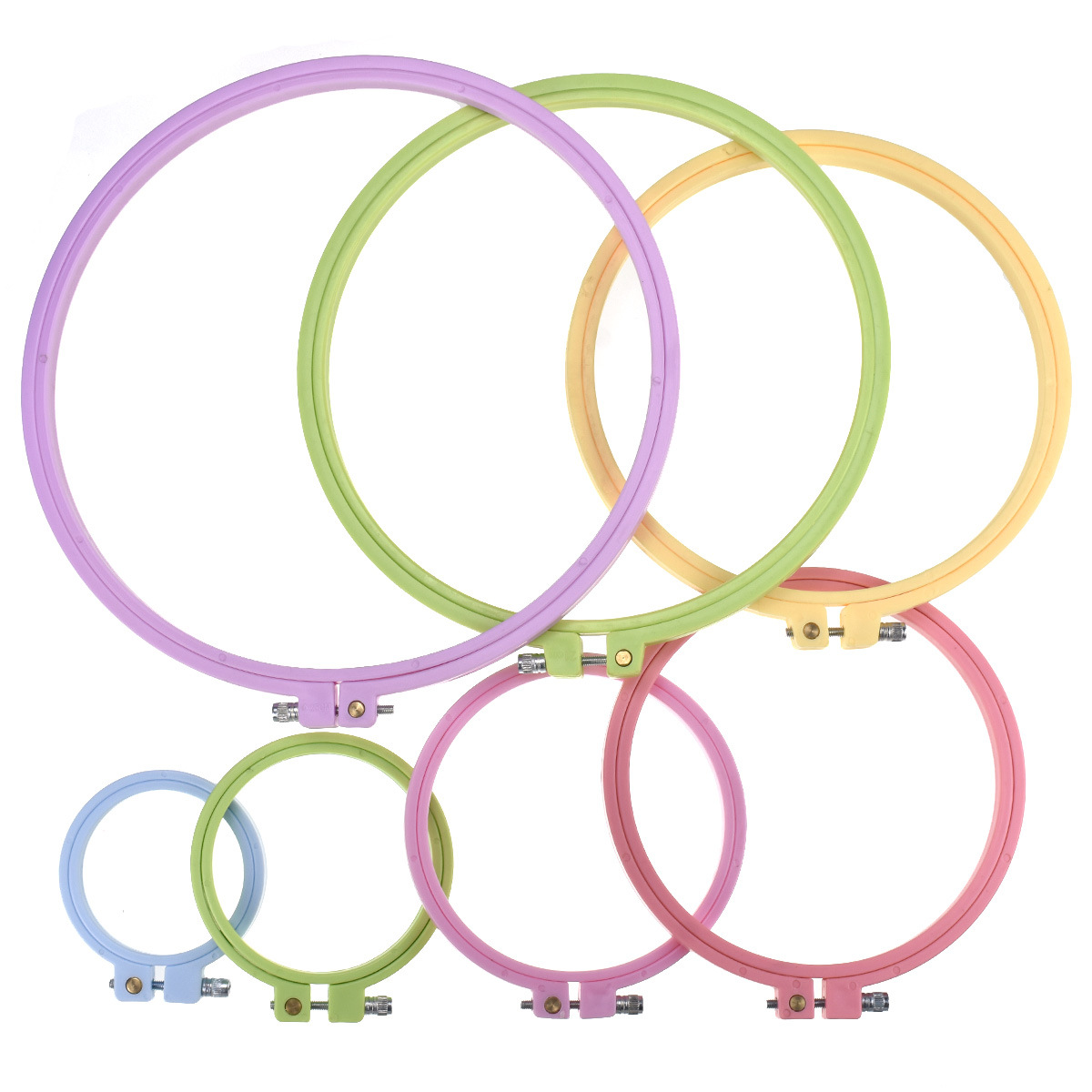 Embroidery Hoop Kit - Round Cross Stitch Embroidery Hoops Plastic