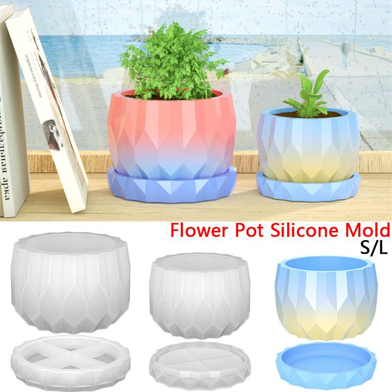 Art Craft Vase - 1 Set Silicone Planter Molds For