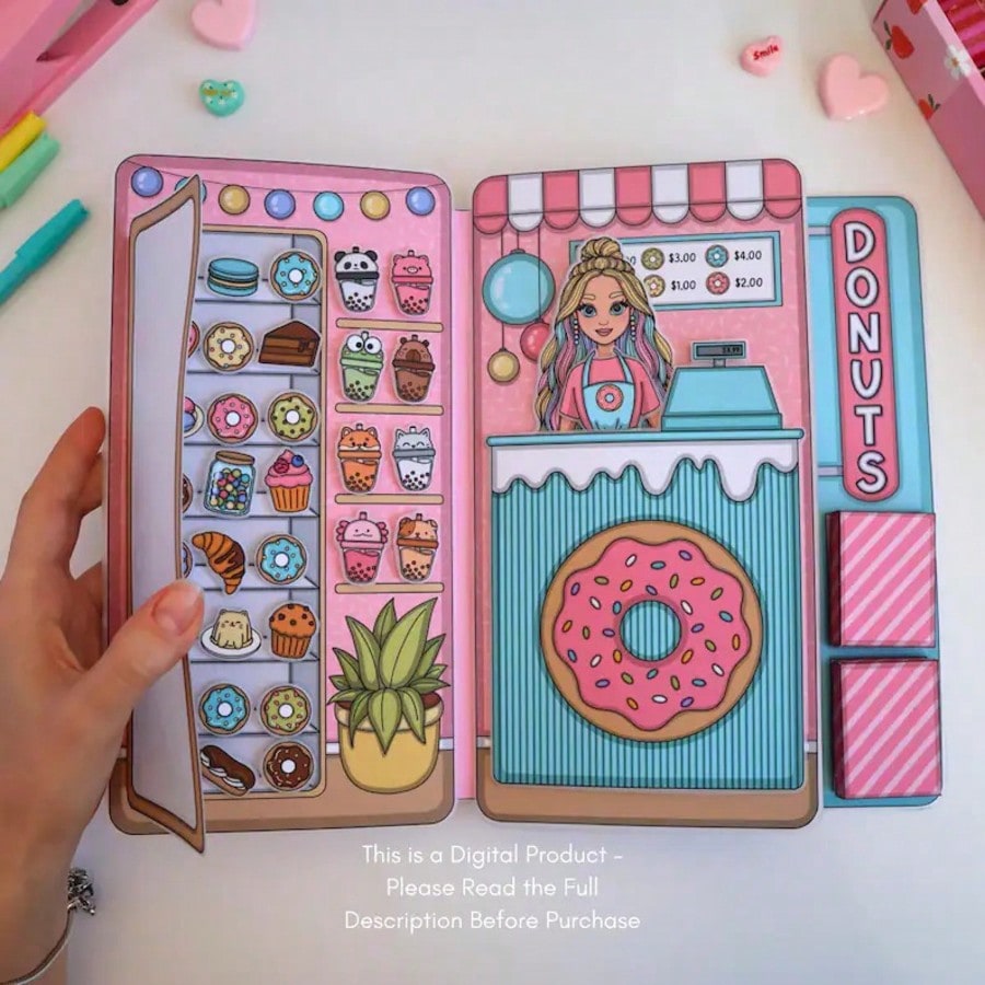 Donut Shop Pretend Play Kit, D - Art Craft 3 Year Old review and price