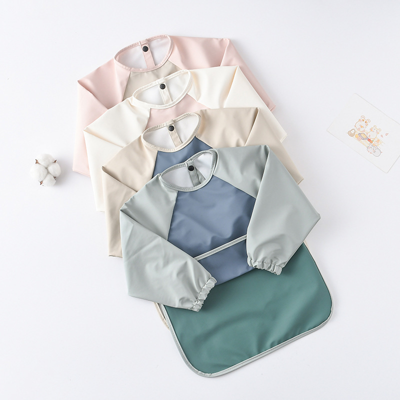 Kids Baby Long Sleeved PU Bibs - Art Craft And Cloth review and price