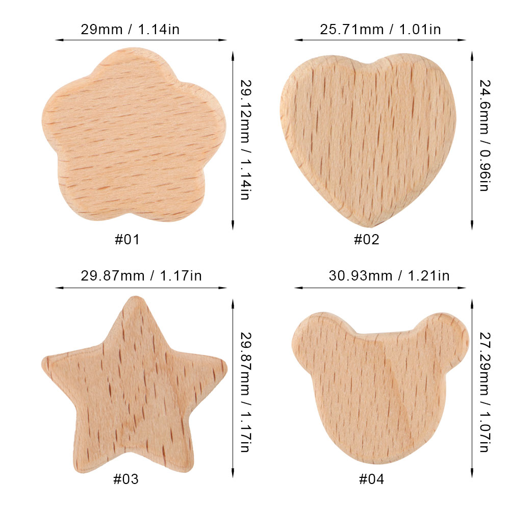 Kovict 15pcs Beech Wood Bear F - Art Craft Handmade review and price