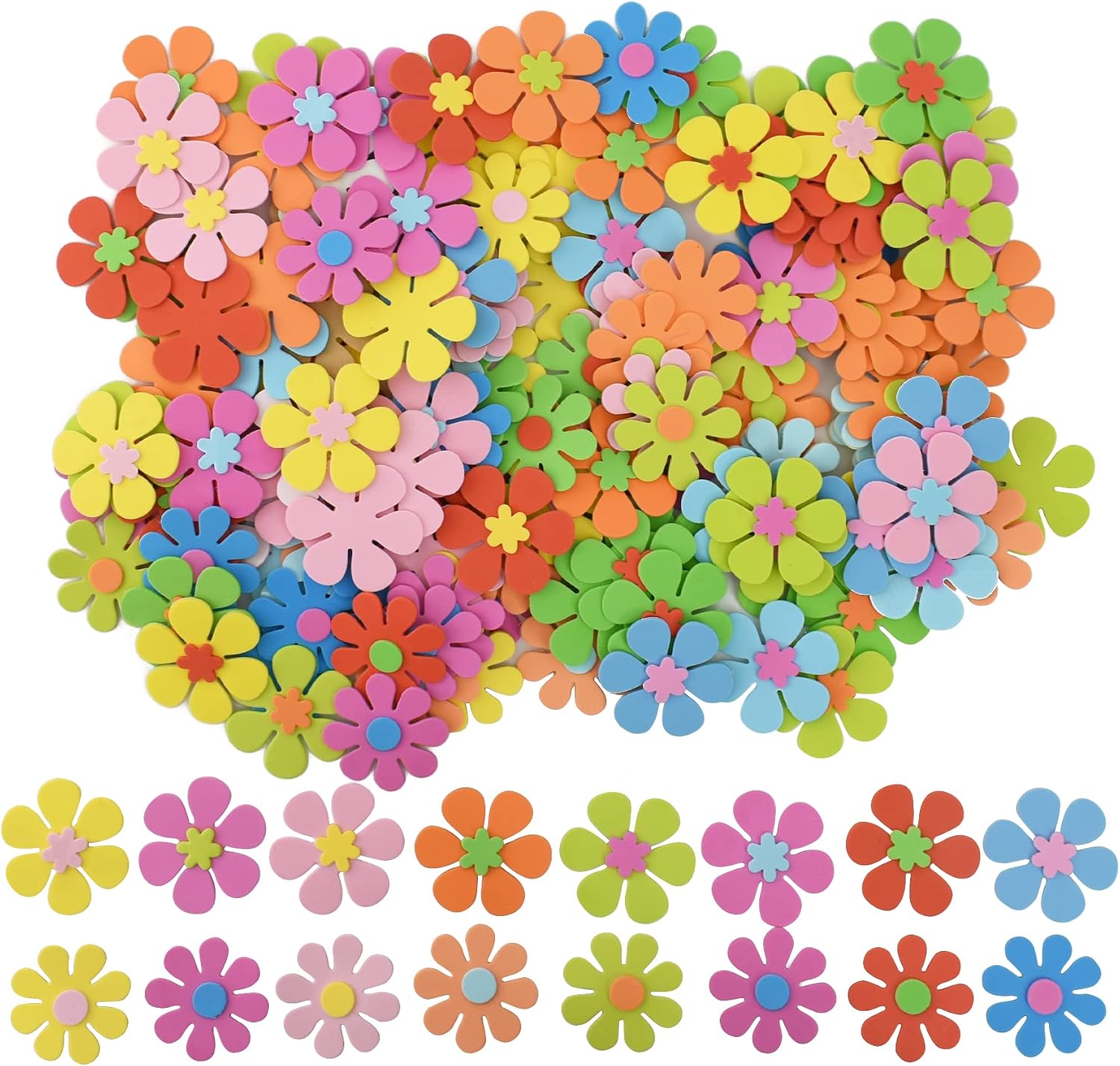 Foam Flower Shapes Sticker 160 - Art Craft Handmade review and price