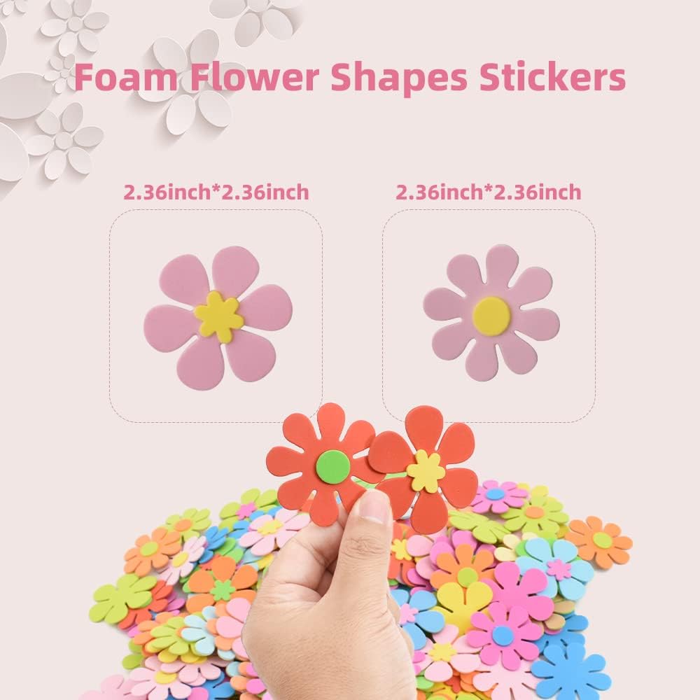 Foam Flower Shapes Sticker 160 - Art Craft Handmade review and price