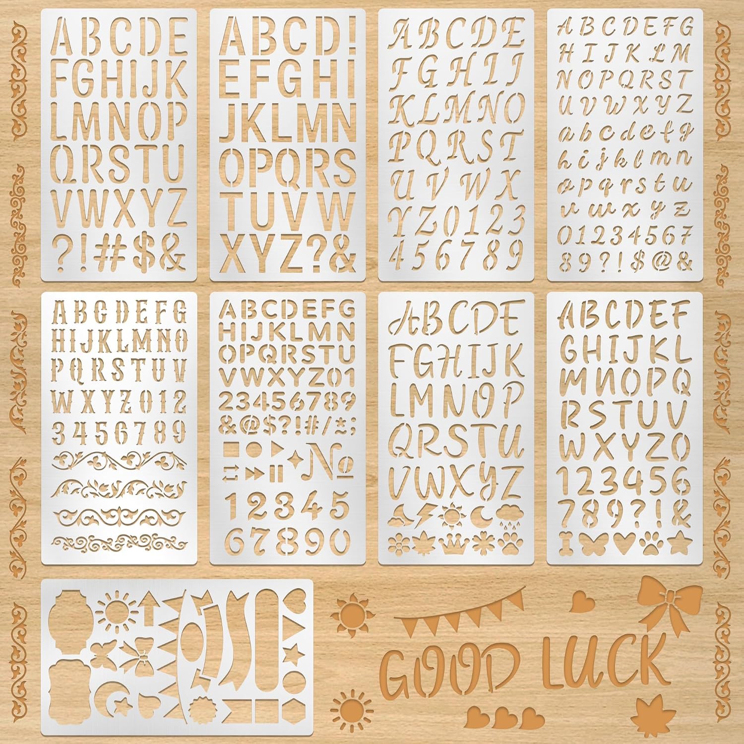 9Pcs Metal Letter Number Stenc - Art Craft Journal review and price