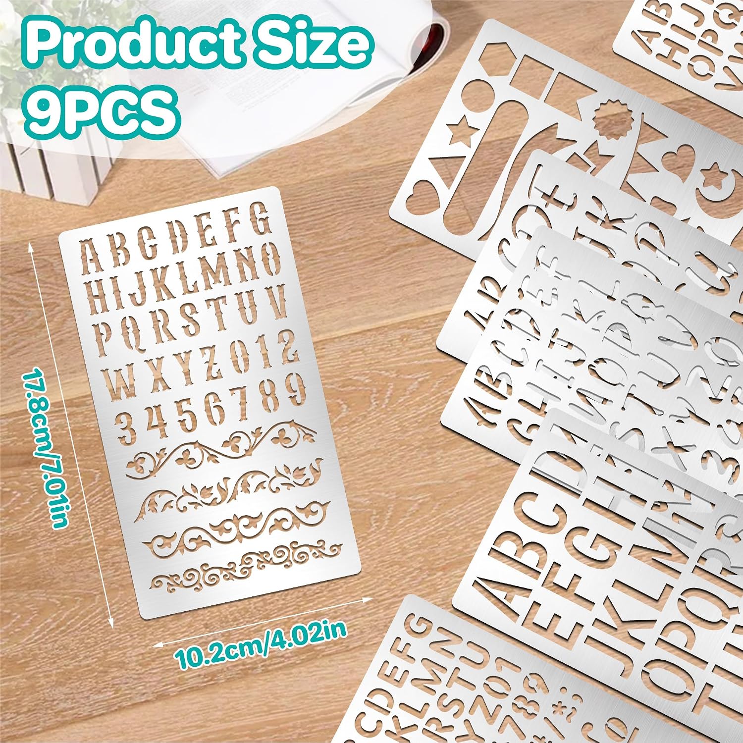 9Pcs Metal Letter Number Stenc - Art Craft Journal review and price