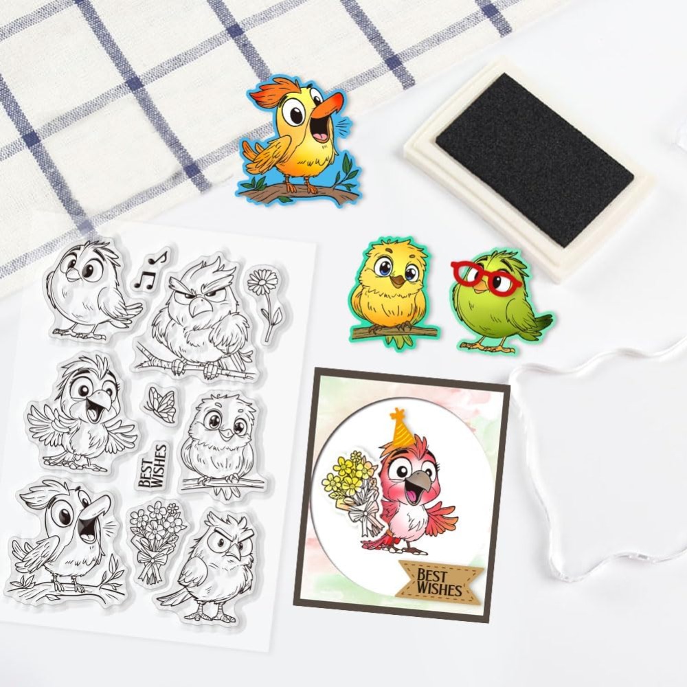Funny Bird Clear Stamps for Sc - Artwork Craft review and price
