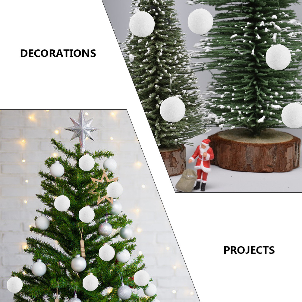 6Pcs White Xmas Ball Solid Den - Art Craft School review and price