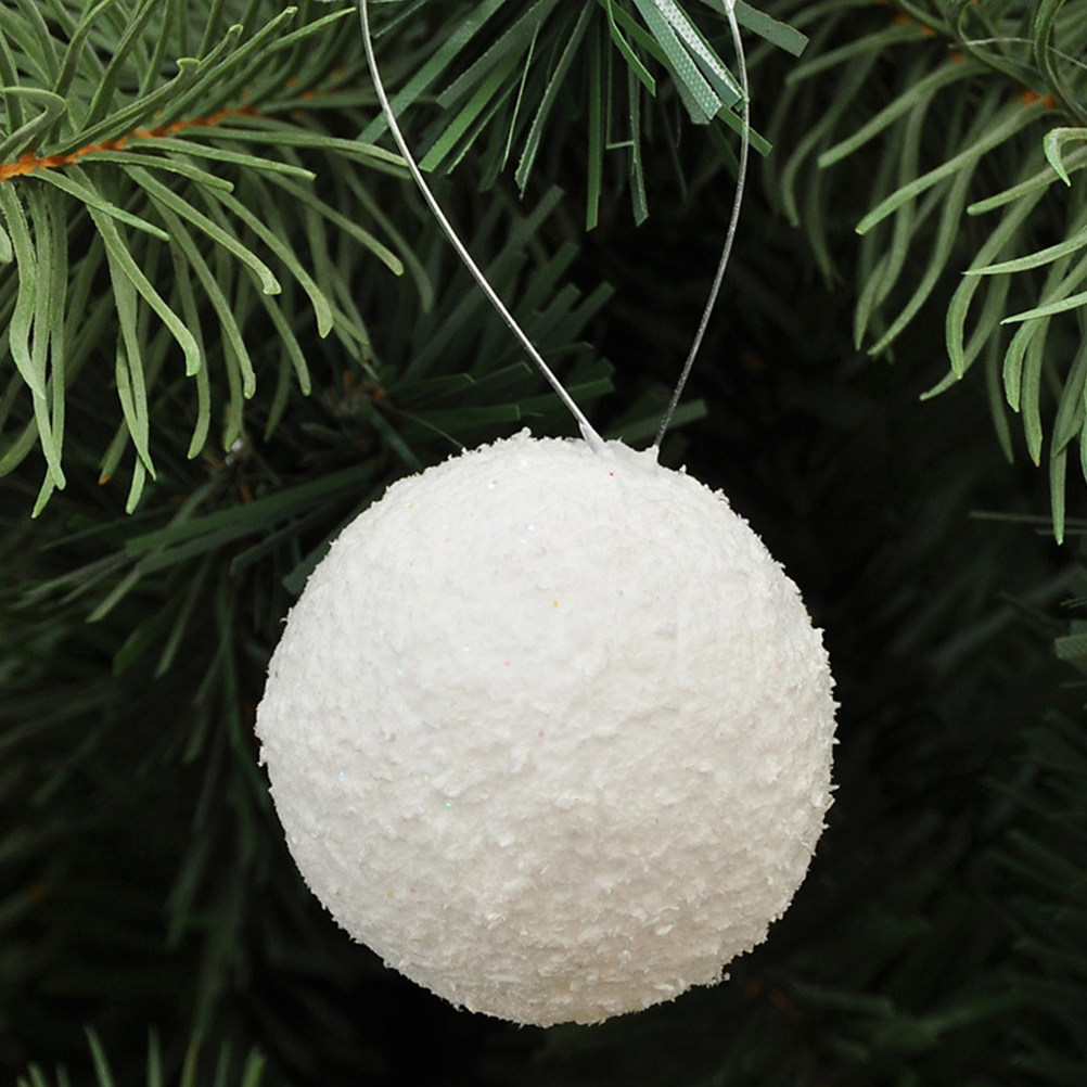 6Pcs White Xmas Ball Solid Den - Art Craft School review and price