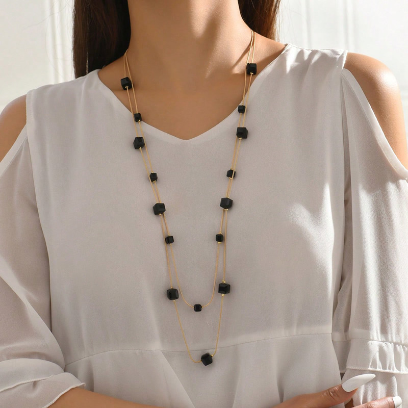 New Fashion Long Necklaces Squ - Art Craft Glasses review and price