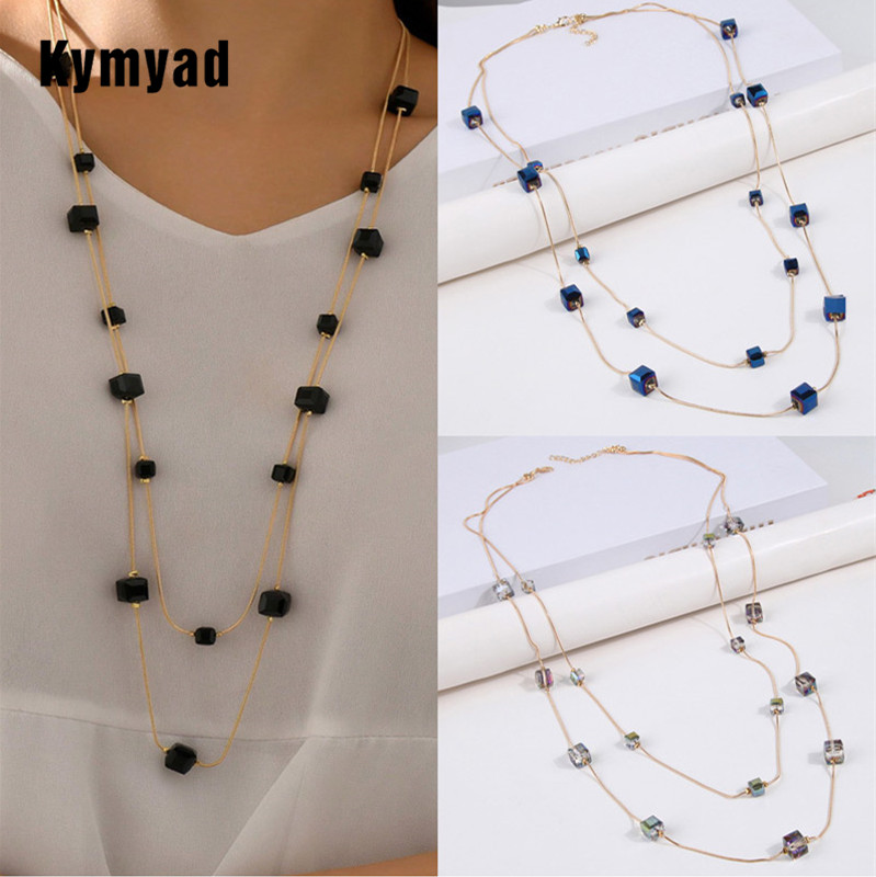 New Fashion Long Necklaces Squ - Art Craft Glasses review and price