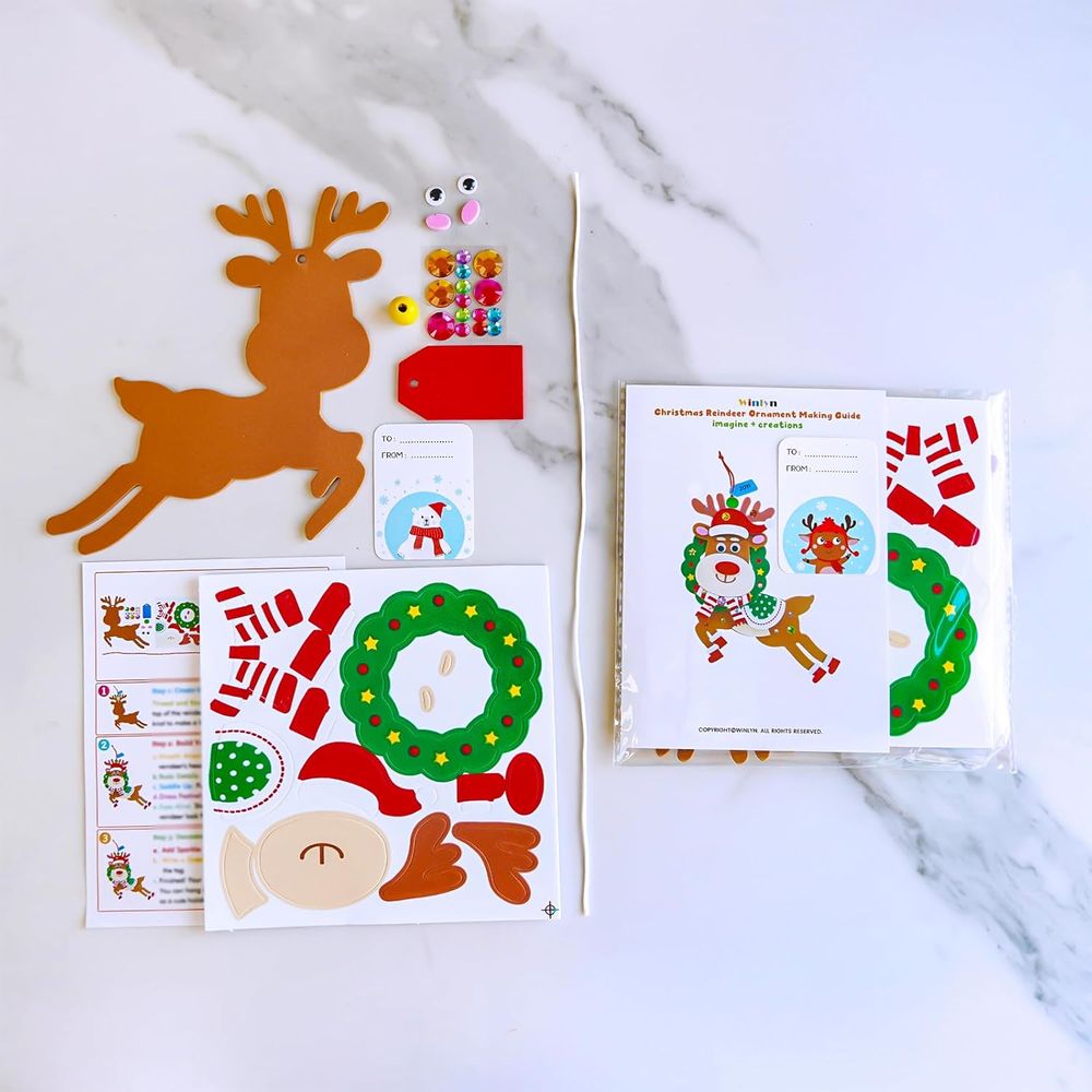 24 Sets DIY Xmas Reindeer Orna - Art Craft Winter review and price