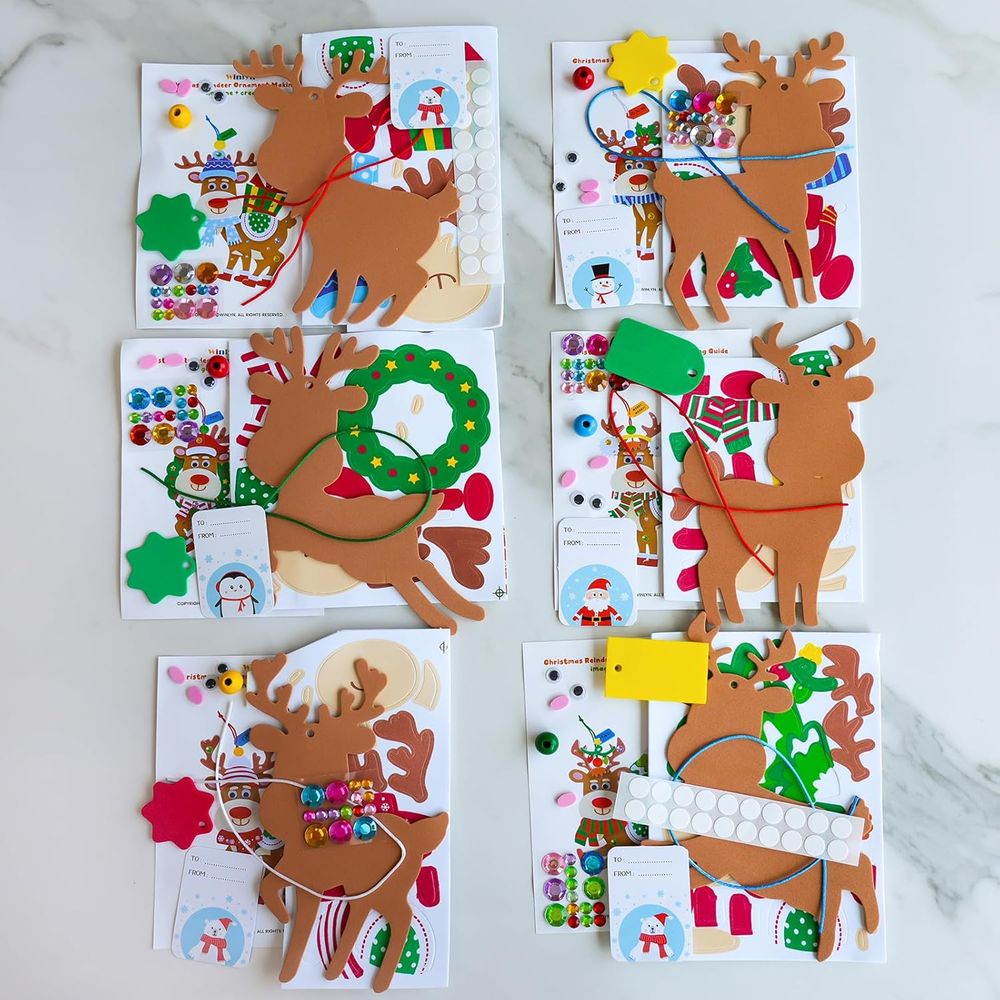 24 Sets DIY Xmas Reindeer Orna - Art Craft Winter review and price