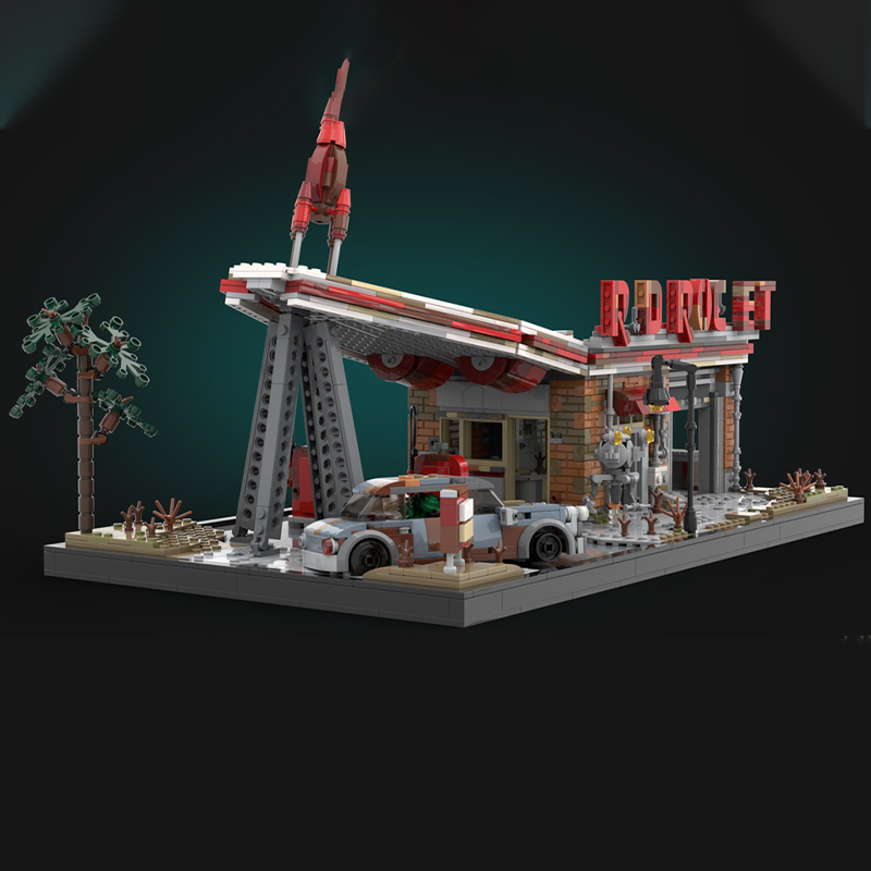 2168pcs MOC Red Rocket Fallout - Art And Craft Rocket review and price