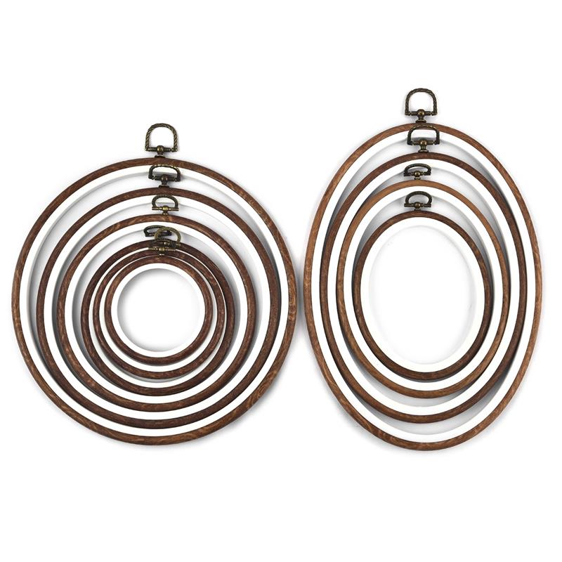 Sewing Tool Round Oval Wooden  - Embroidery Hoop Kit review and price