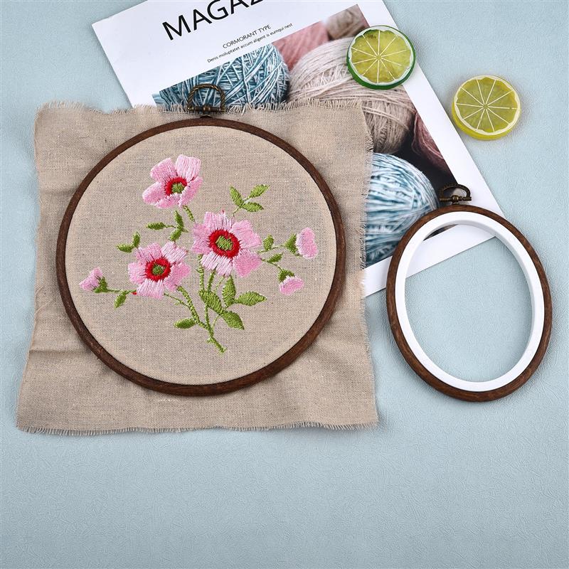 Sewing Tool Round Oval Wooden  - Embroidery Hoop Kit review and price