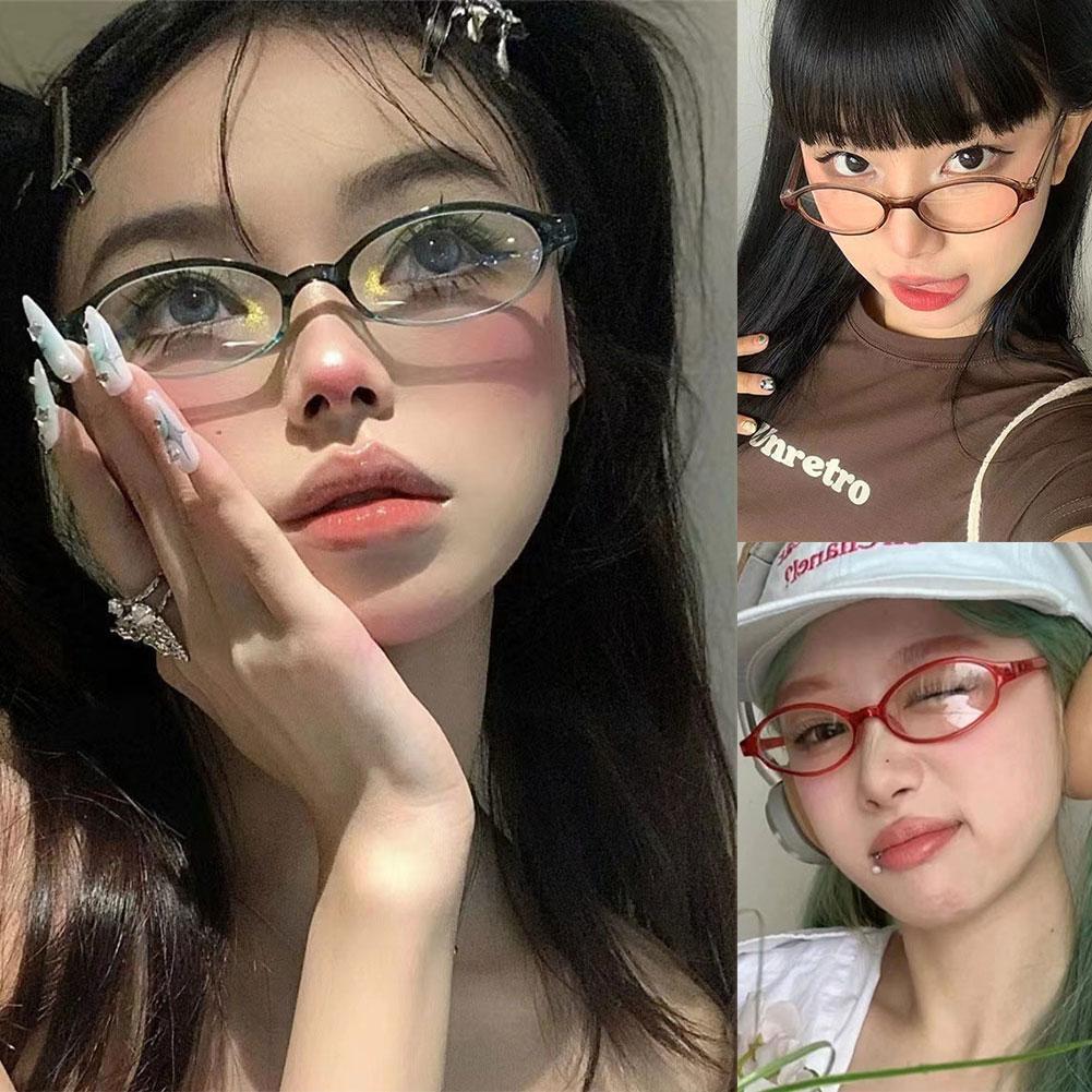 Women Retro Oval Glasses Y2K J - Art Craft Glasses review and price
