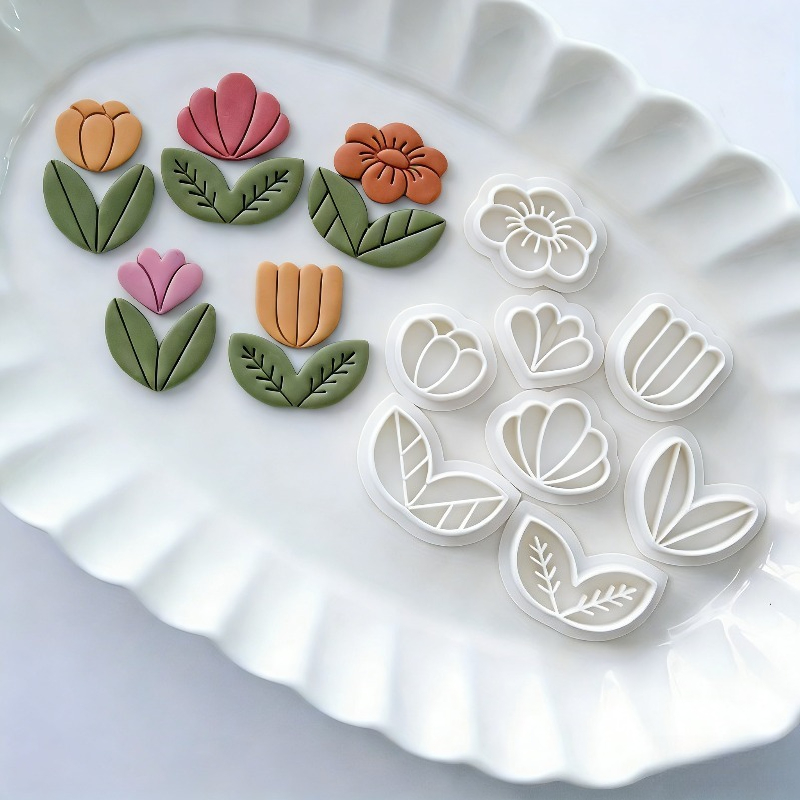 8Pcs Floral Leaf Polymer Clay  - Art Craft Leaves review and price