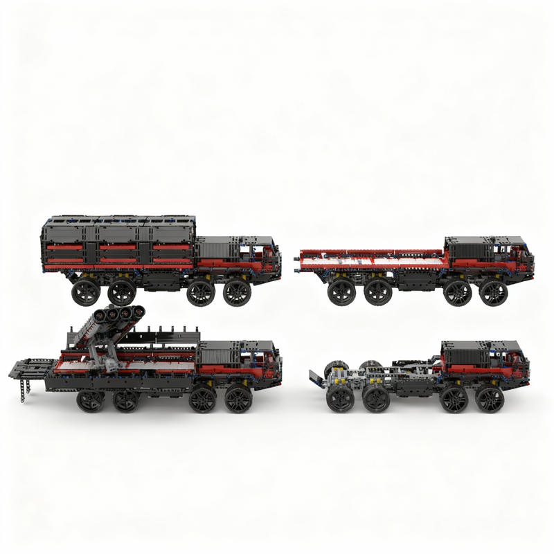 2641pcs MOC 8x8 Rocket Carrier - Art And Craft Rocket review and price