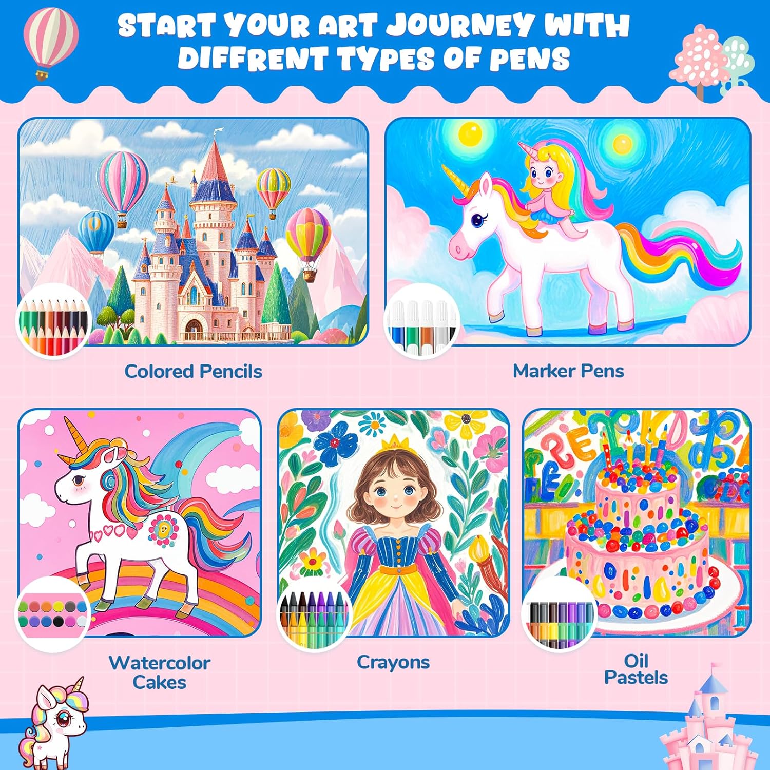 Coloring Book Set for Kids, Di - Watercolor Brush Pen review and price