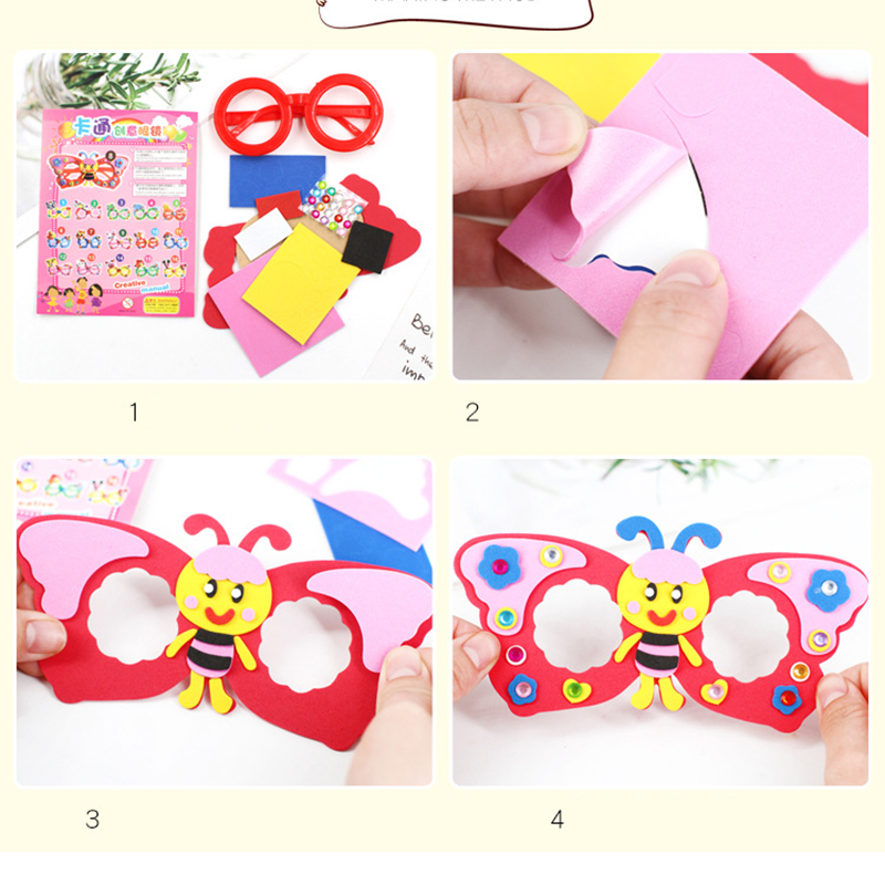 2/6/12 Sets Cartoon EVA Diamon - Art Craft Glasses review and price