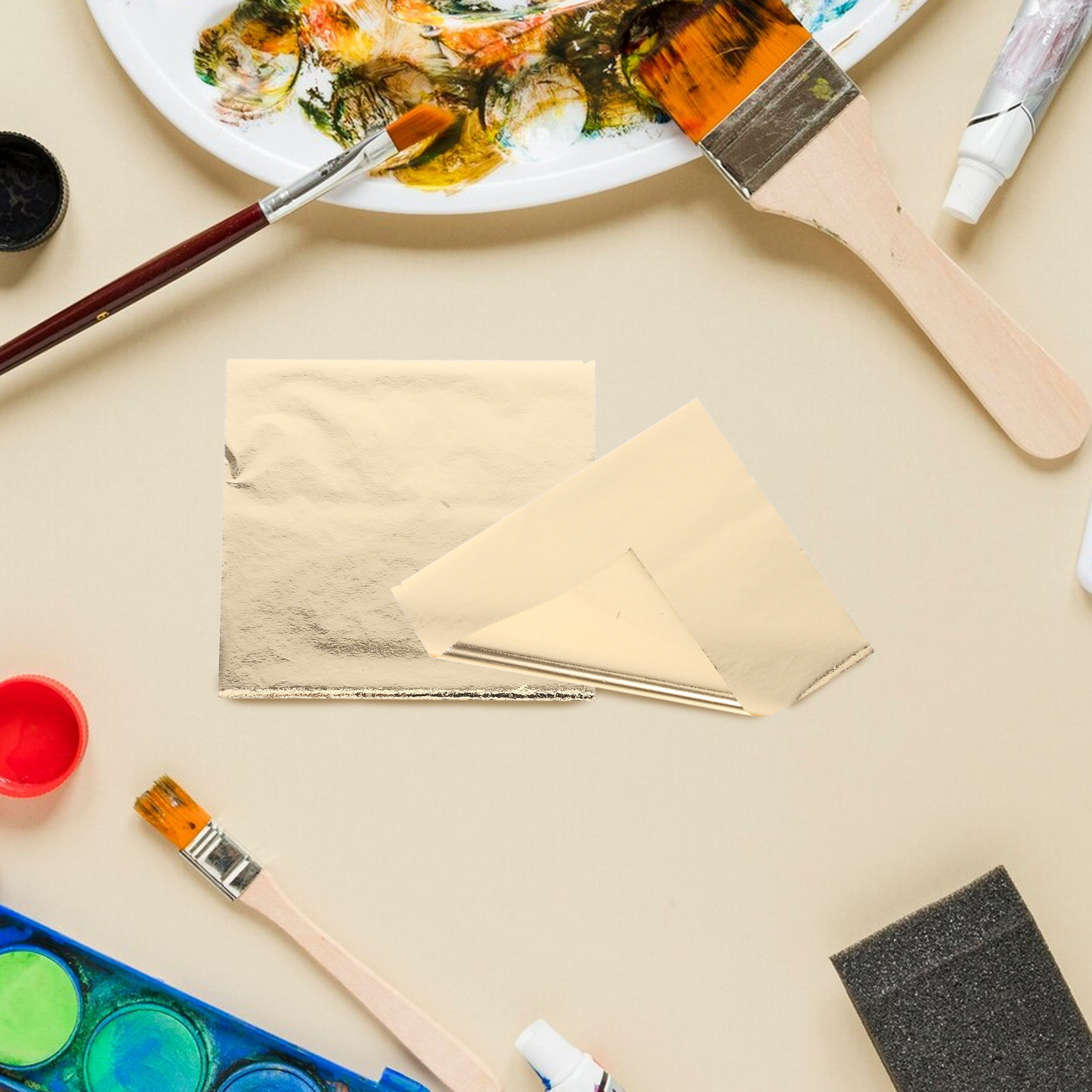 100Pcs Craft Foil Sheets Imita - Art Craft Leaves review and price