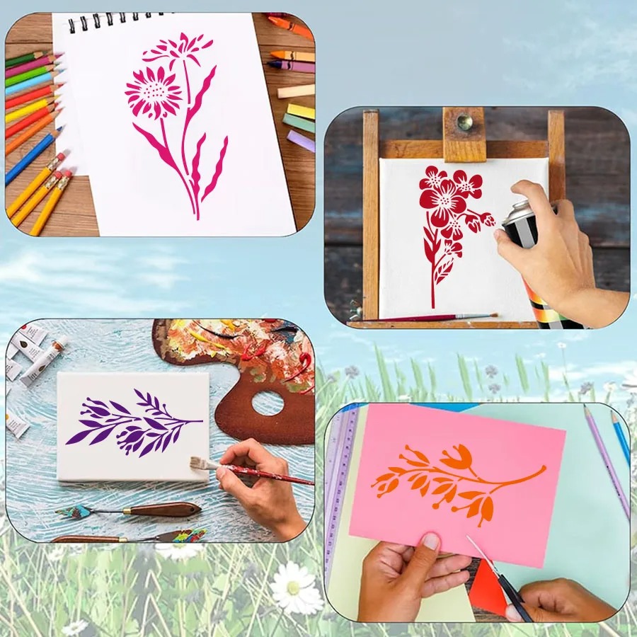18 Pcs Flower Leaf Stencils Re - Art Craft Leaves review and price