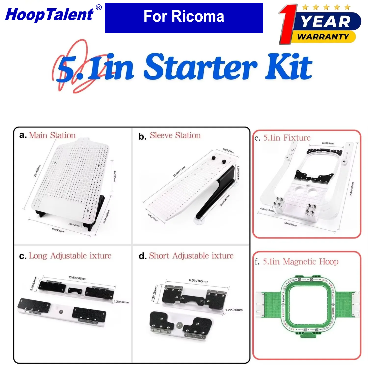 Hooping Station Kit for Ricoma - Embroidery Hoop Kit review and price
