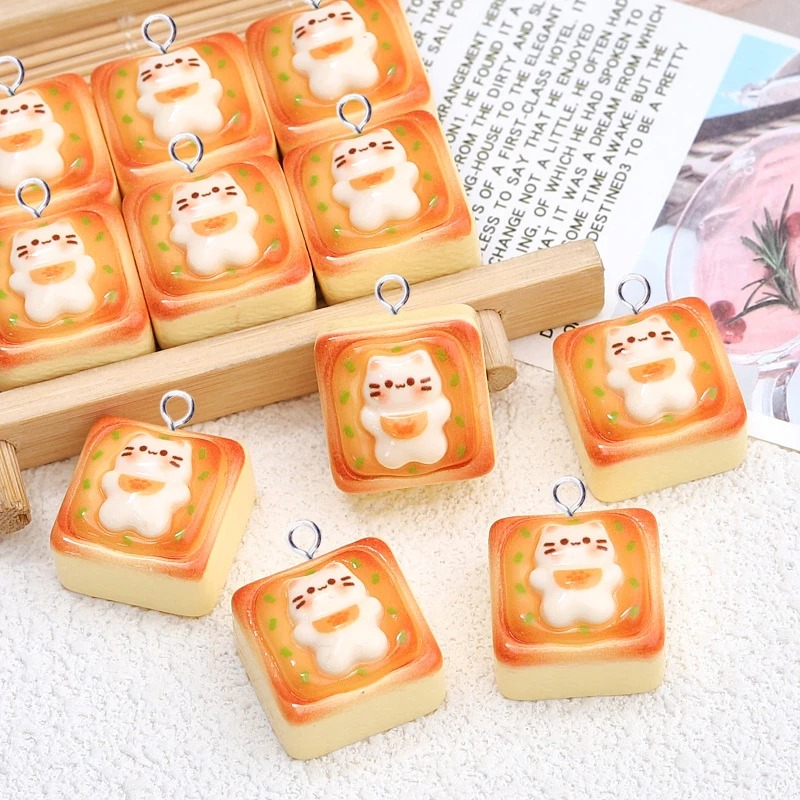 10Pcs Kawaii Cat Toast Bread R - Art Craft Items review and price