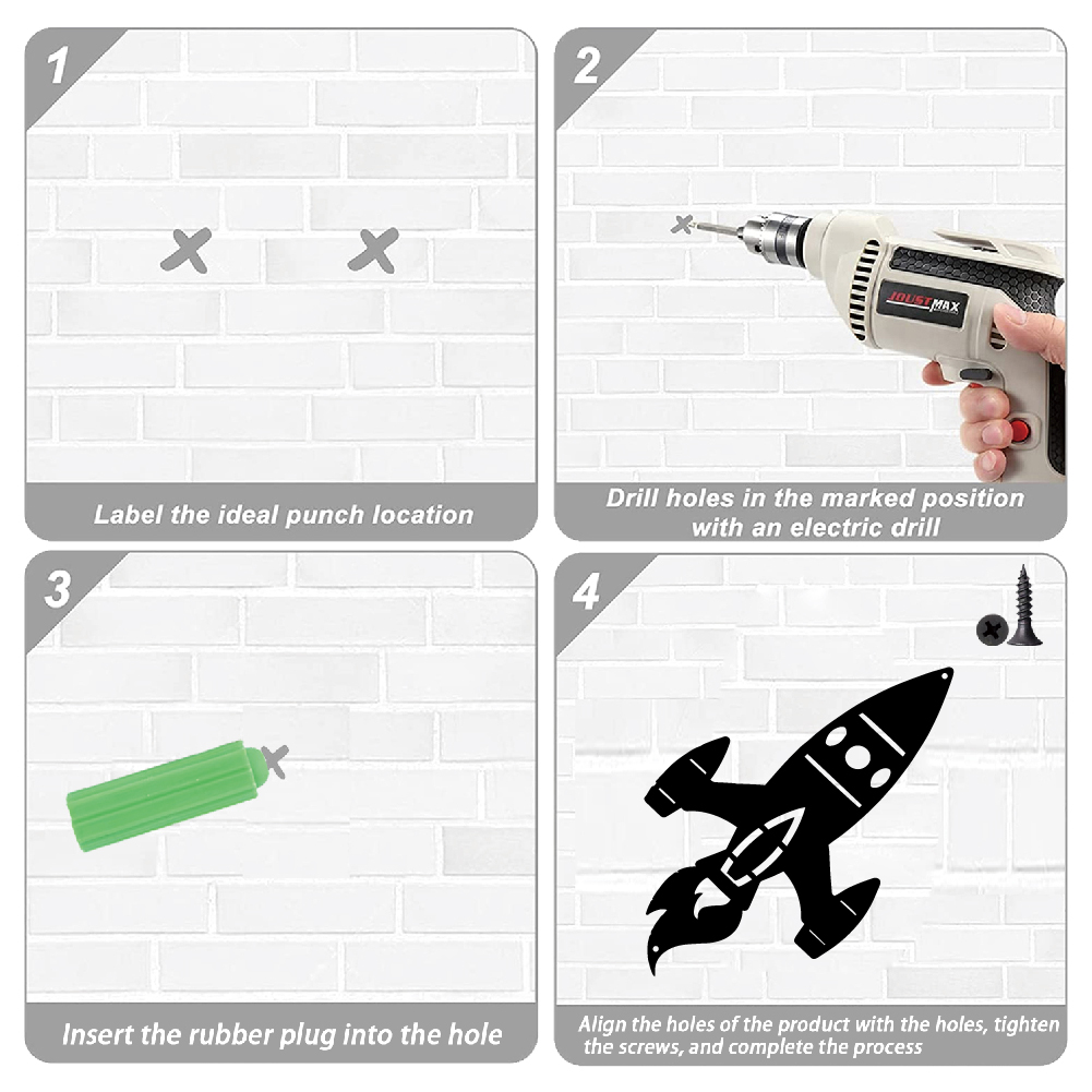 1pc Beauty Space Rocket Wall M - Art And Craft Rocket review and price