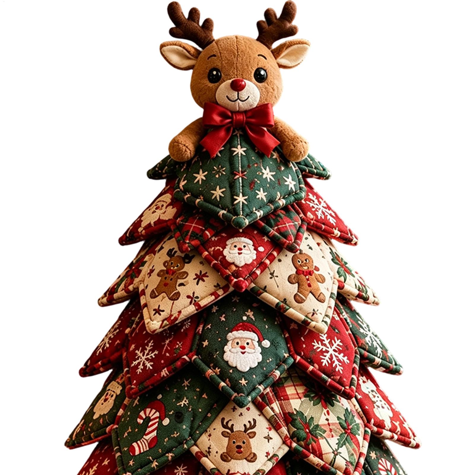 Christmas Quilted Fabric Tree  - Art Craft Handmade review and price