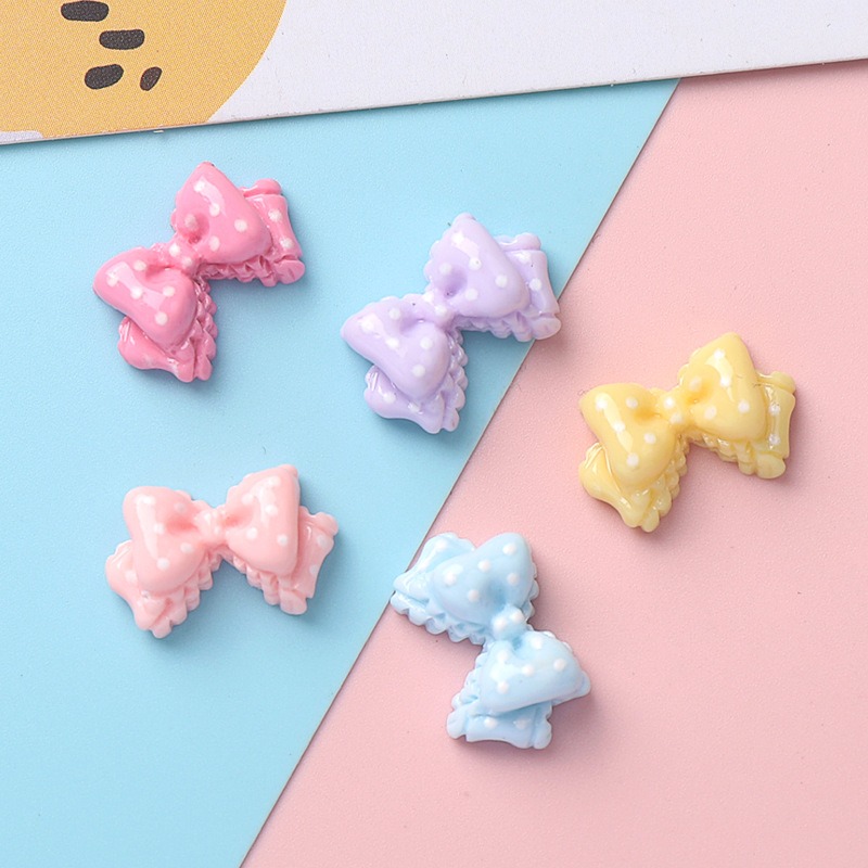 7 Colors Mini Bow Resin Charms - Art Craft Items review and price